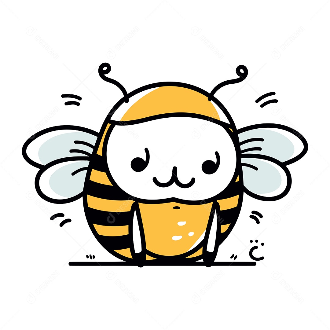 Abelha de Desenho Animado Ilustração Vetor EPS