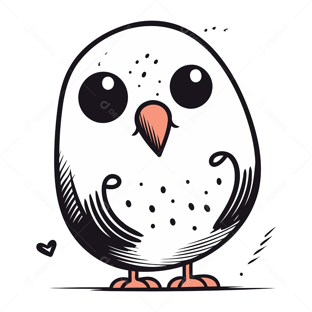 Coruja Fofa de Desenho Animado Ilustração Vetor EPS