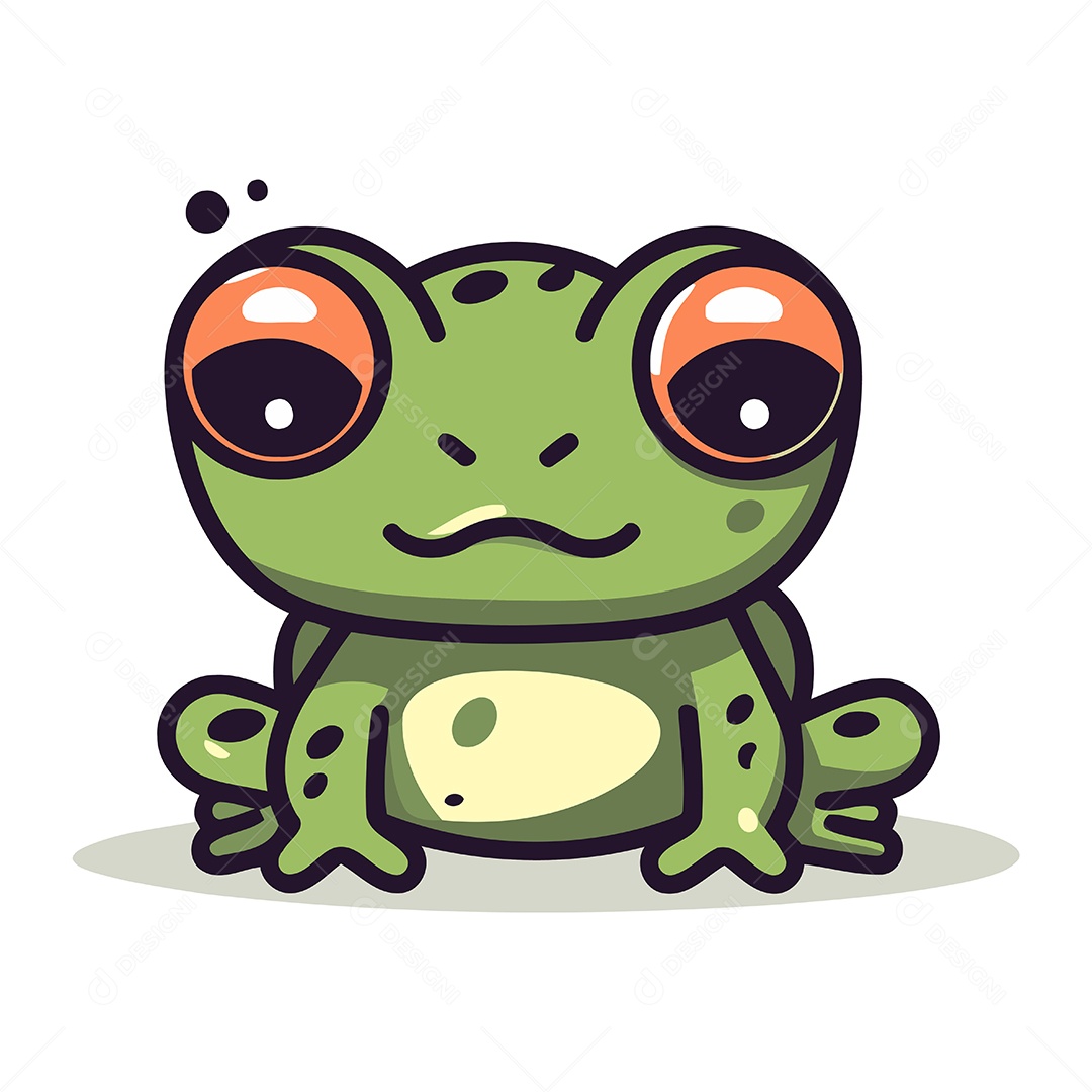 Sapo de Desenho Animado Ilustração Vetor EPS