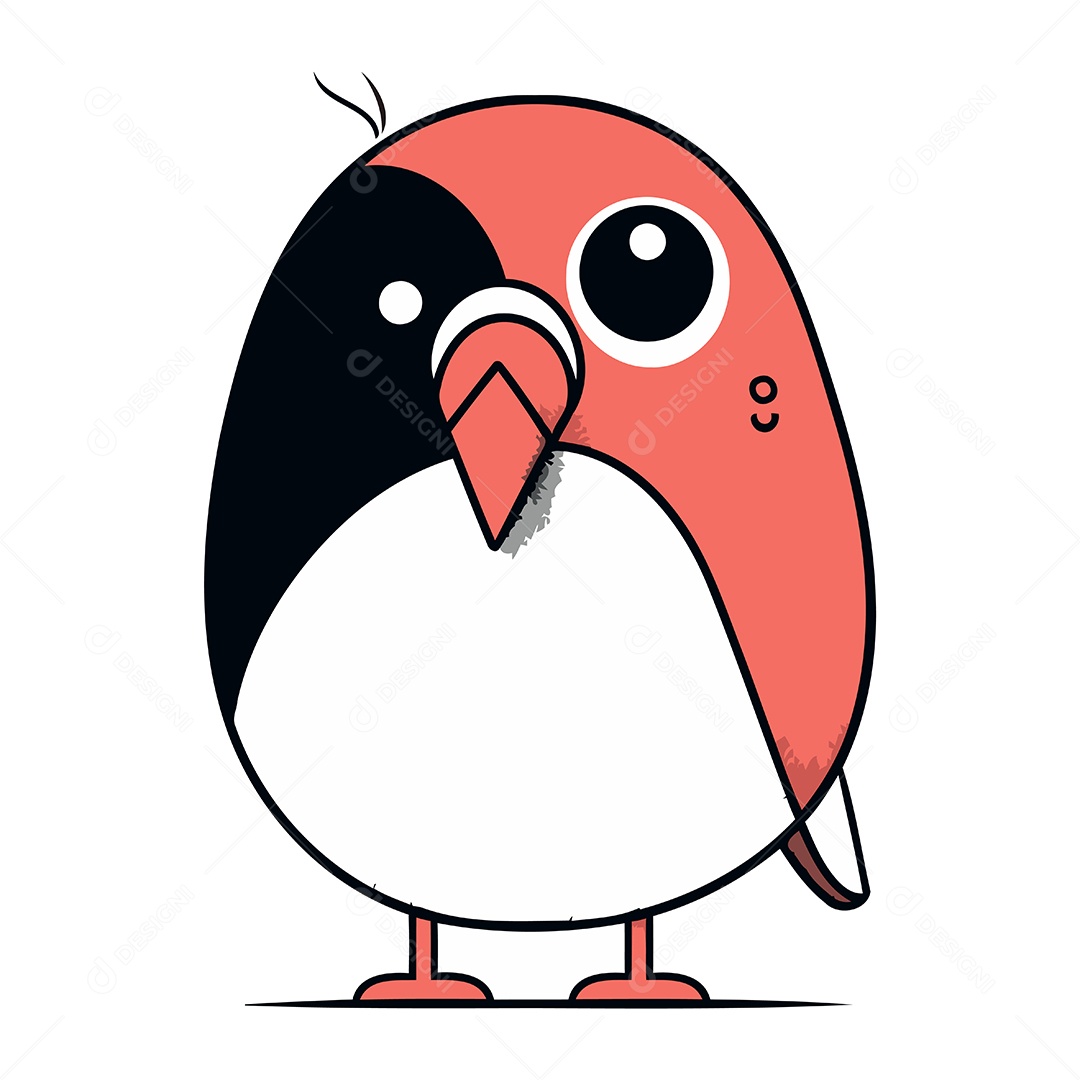 Pinguim de Desenho Animado Ilustração Vetor EPS