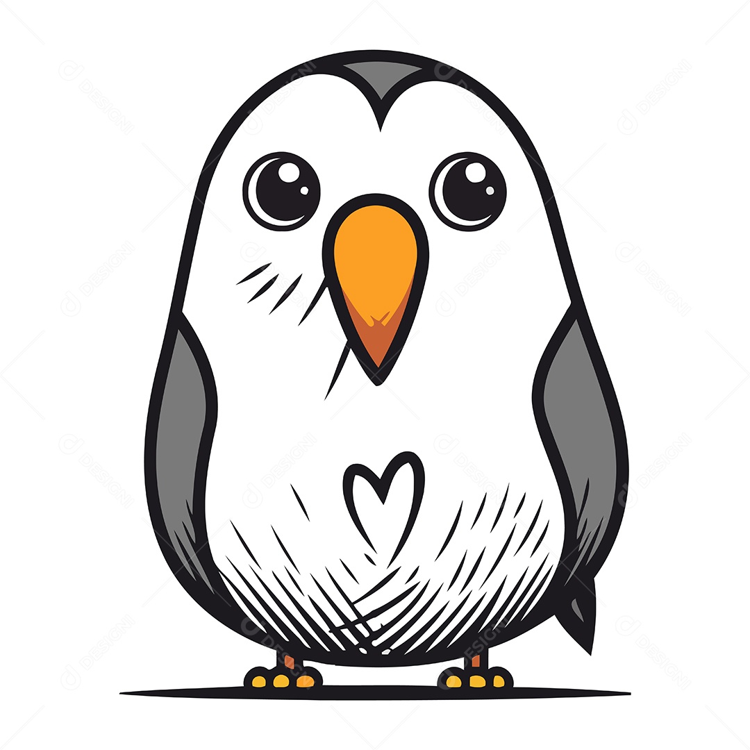 Pinguim de Desenho Animado Ilustração Vetor EPS