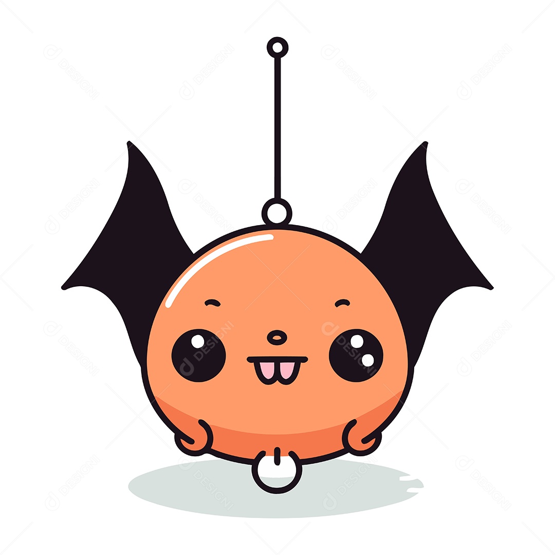 Morcego Voador de Desenho Animado Ilustração Vetor EPS