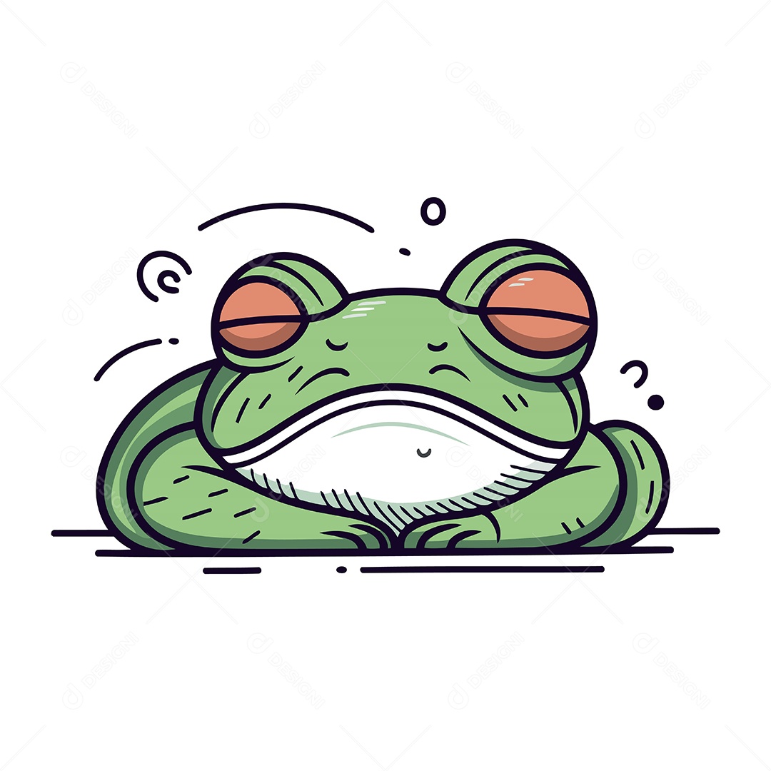 Sapo de Desenho Animado Ilustração Vetor EPS