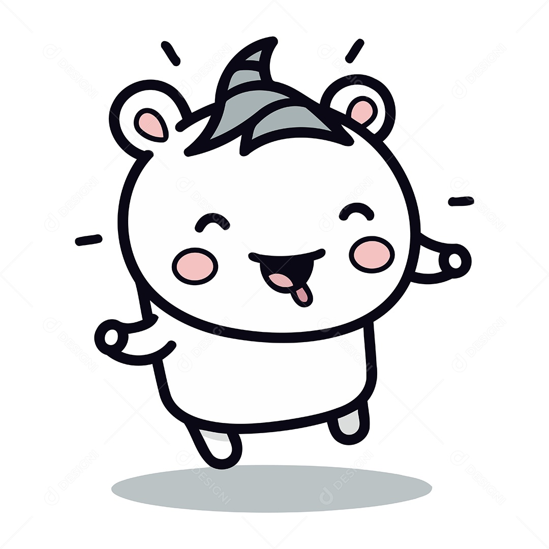 Unicórnio de Desenho Animado Ilustração Vetor EPS