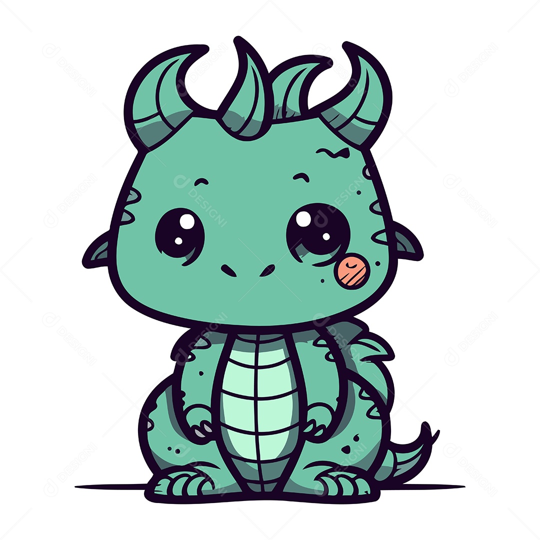 Monstro de Desenho Animado Ilustração Vetor EPS