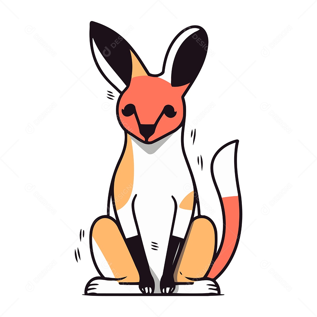 Canguru de Desenho Animado Ilustração Vetor EPS