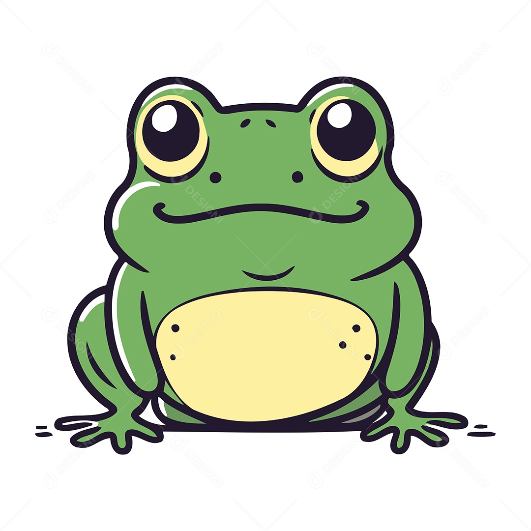 Sapo de Desenho Animado Ilustração Vetor EPS