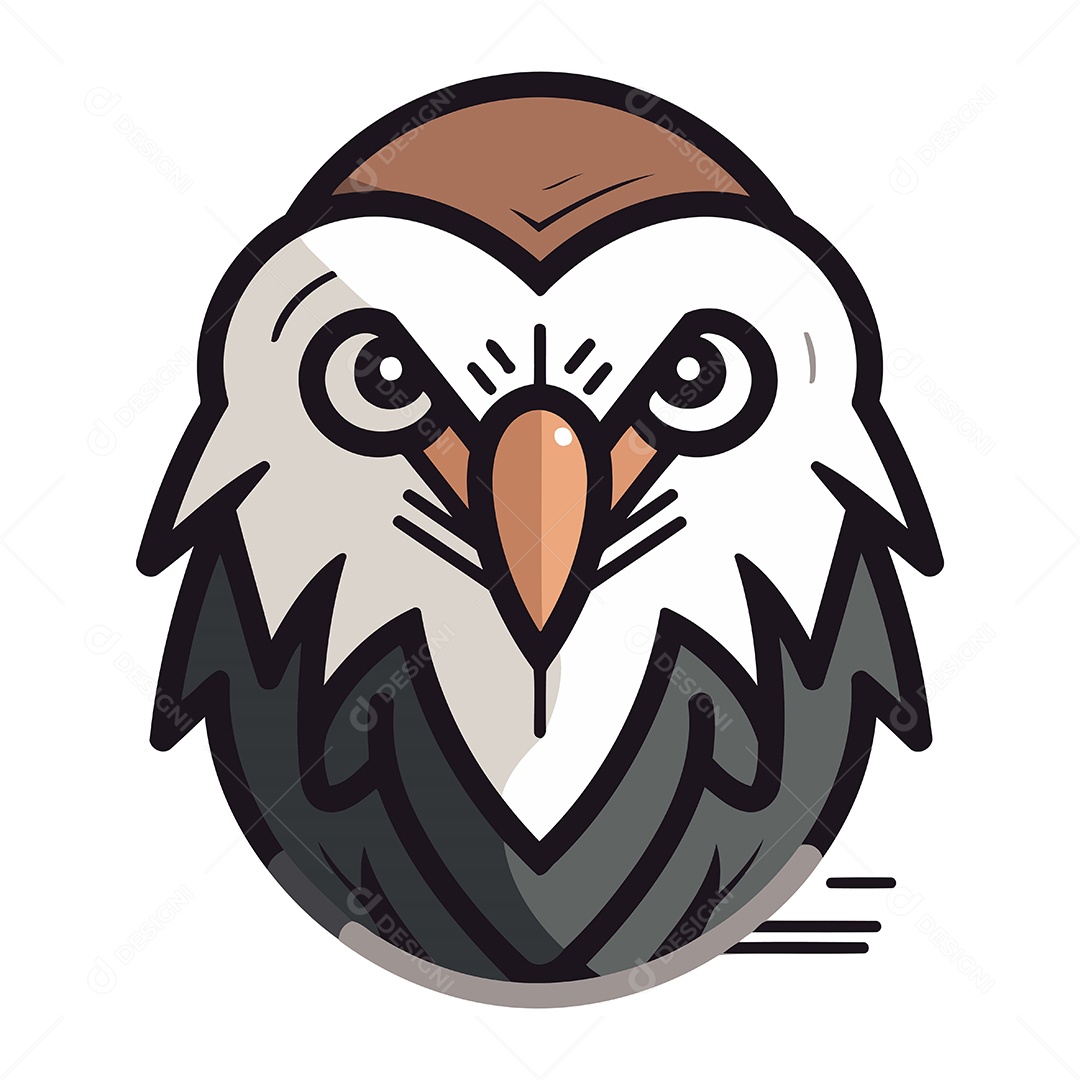 Águia de Desenho Animado Ilustração Vetor EPS