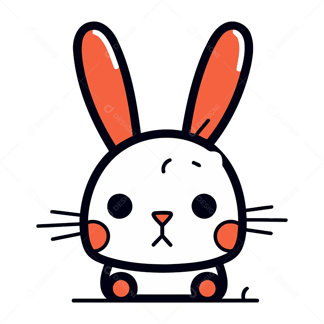 Coelho de Desenho Animado Ilustração Vetor EPS