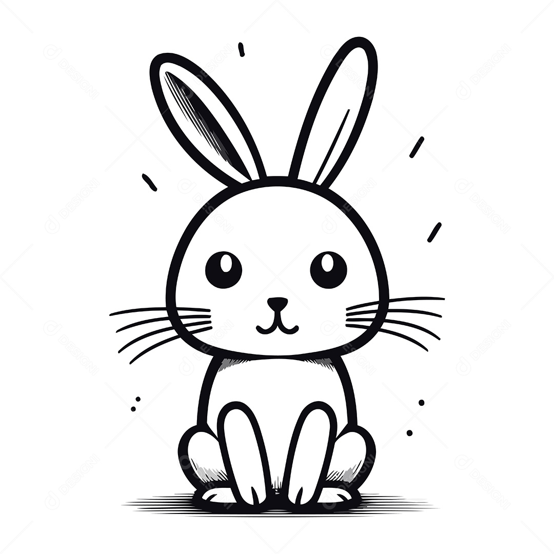 Coelho de Desenho Animado Ilustração Vetor EPS