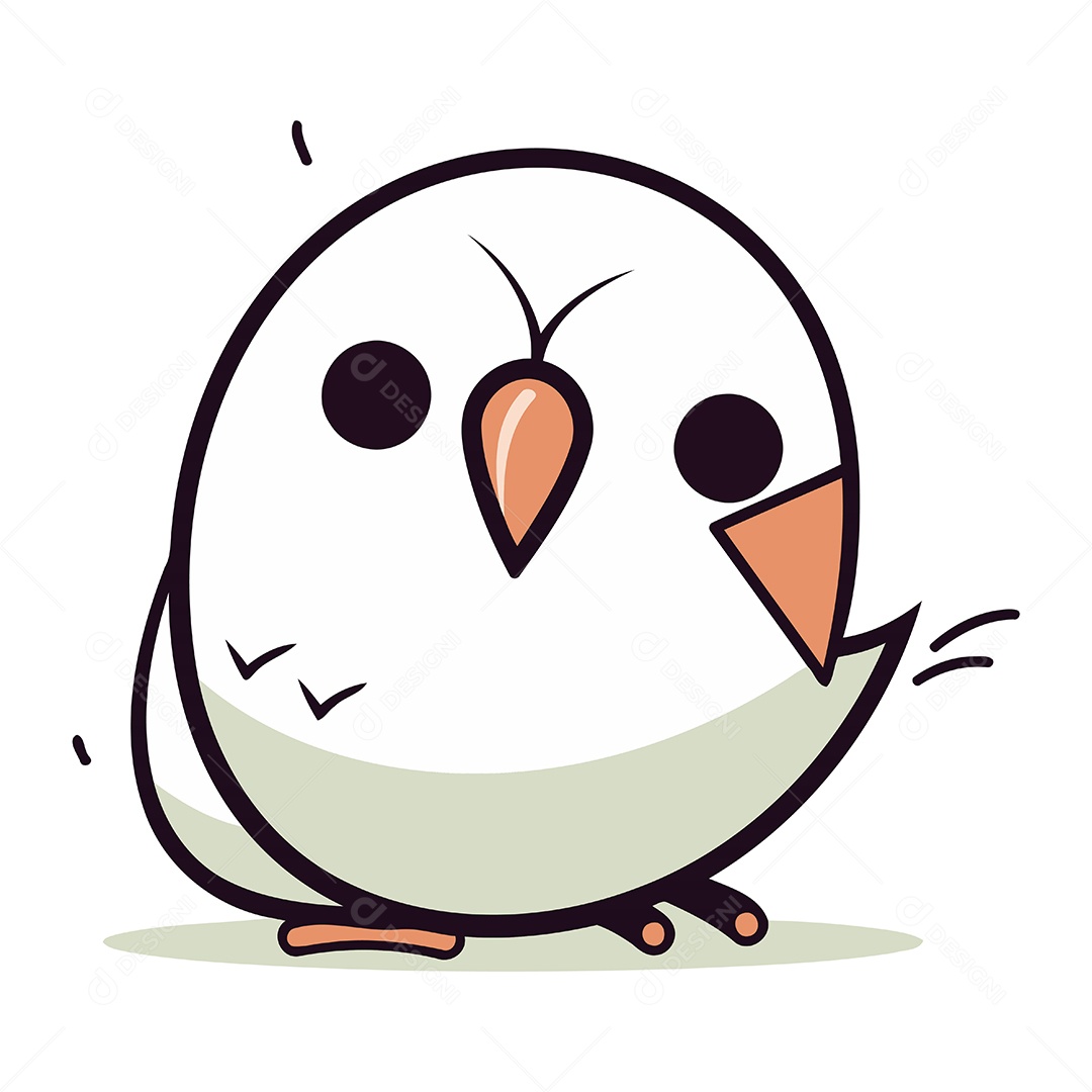 Pinguim de Desenho Animado Ilustração Vetor EPS