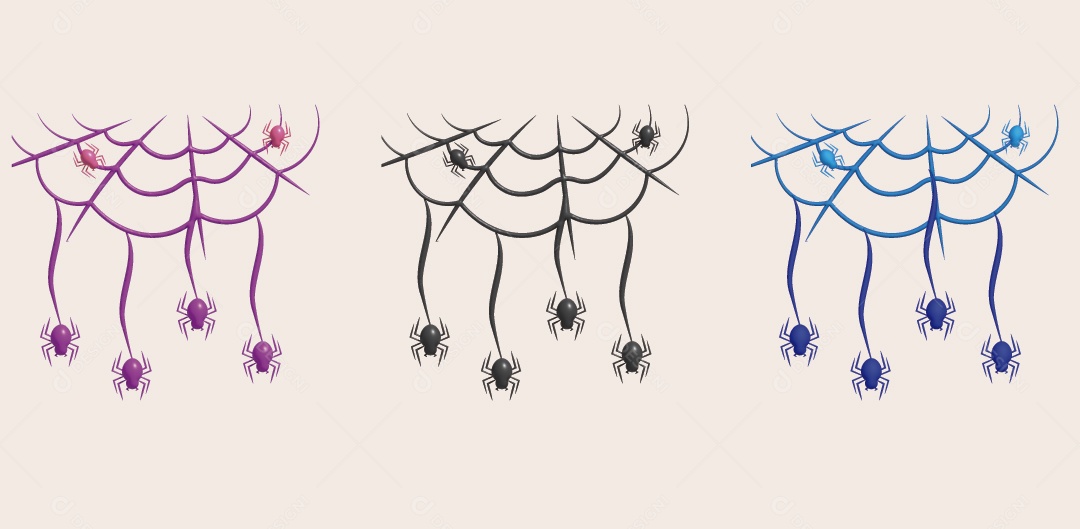 Ilustrações 3D do Halloween Vetor EPS