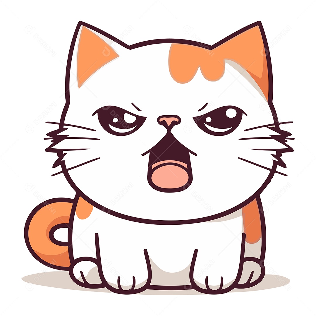 Gato de Desenho Animado Ilustração Vetor EPS