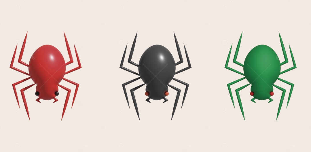 Ilustrações 3D do Halloween Vetor EPS