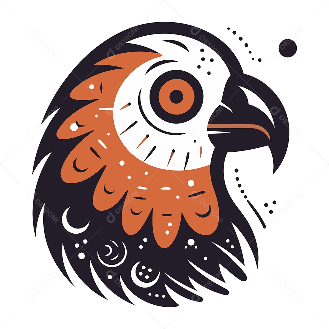 Abutre de Desenho Animado Ilustração Vetor EPS