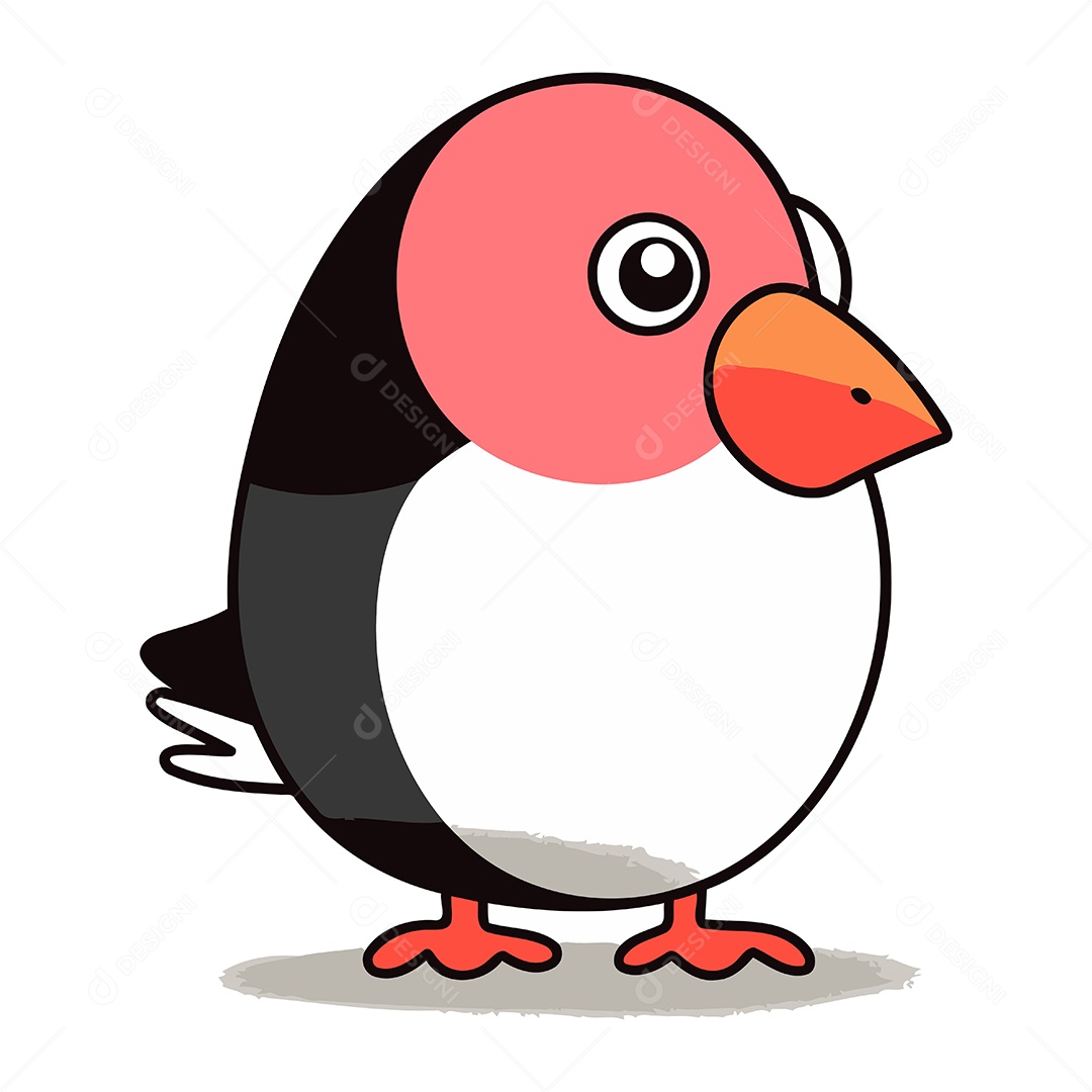 Pinguim de Desenho Animado Ilustração Vetor EPS