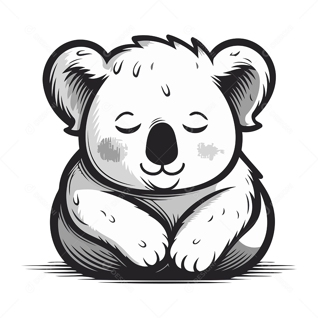 Coala de Desenho Animado Ilustração Vetor EPS