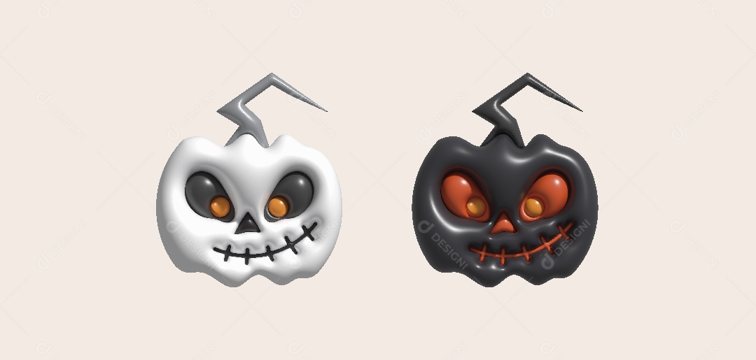 Ilustrações 3D do Halloween Vetor EPS