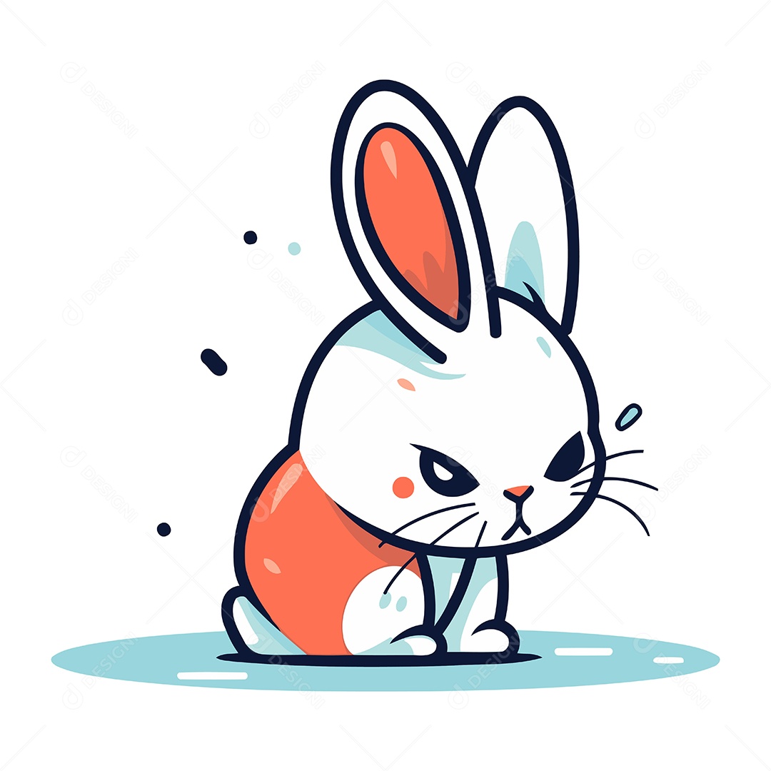 Coelho de Desenho Animado Ilustração Vetor EPS