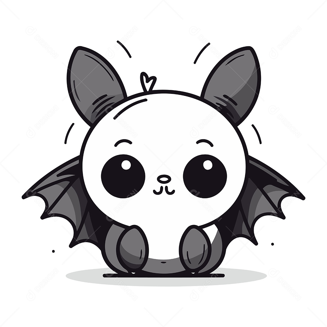 Morcego de Desenho Animado Ilustração Vetor EPS