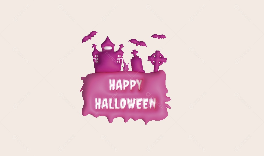 Ilustrações 3D do Halloween Vetor EPS