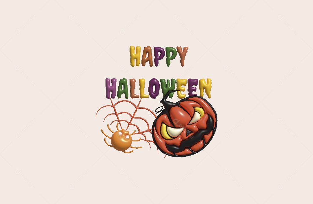 Ilustrações 3D do Halloween Vetor EPS