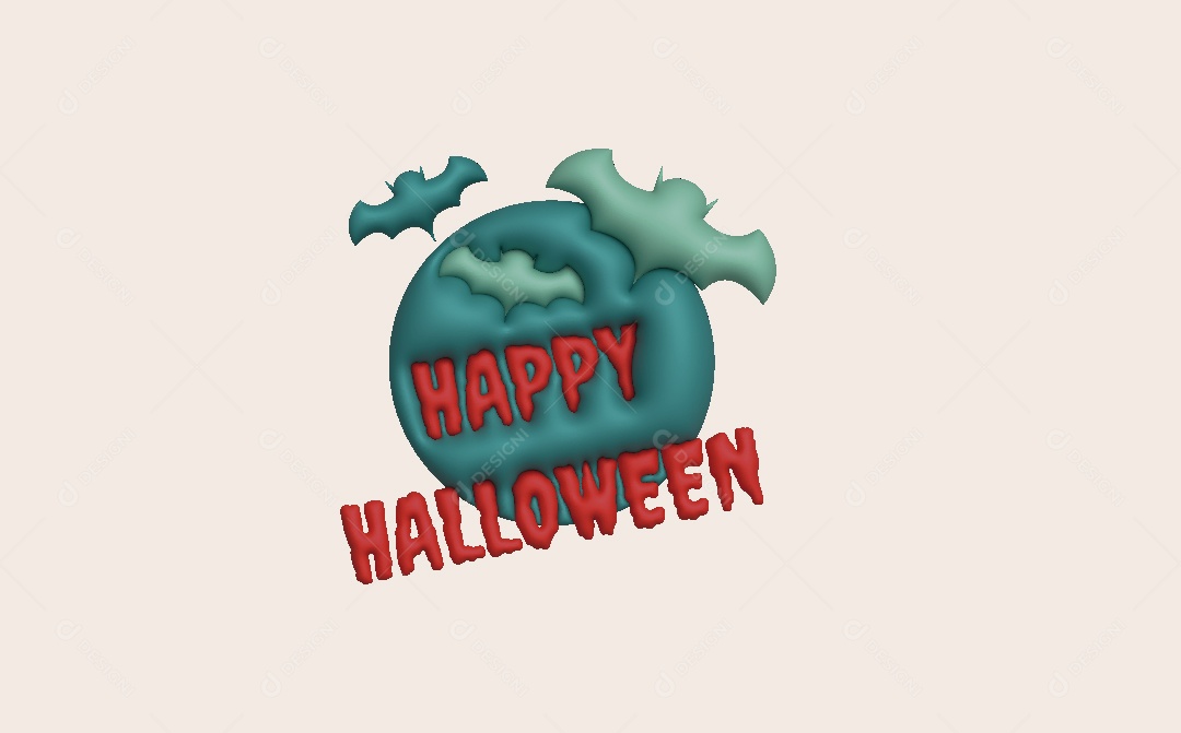 Feliz Halloween Ilustração 3D Vetor EPS