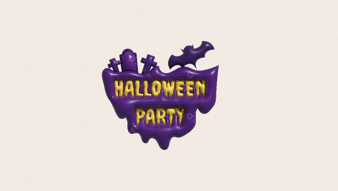 Feliz Halloween Ilustração 3D Vetor EPS