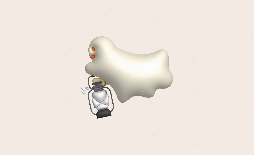 Fantasma do Halloween Ilustração 3D Vetor EPS