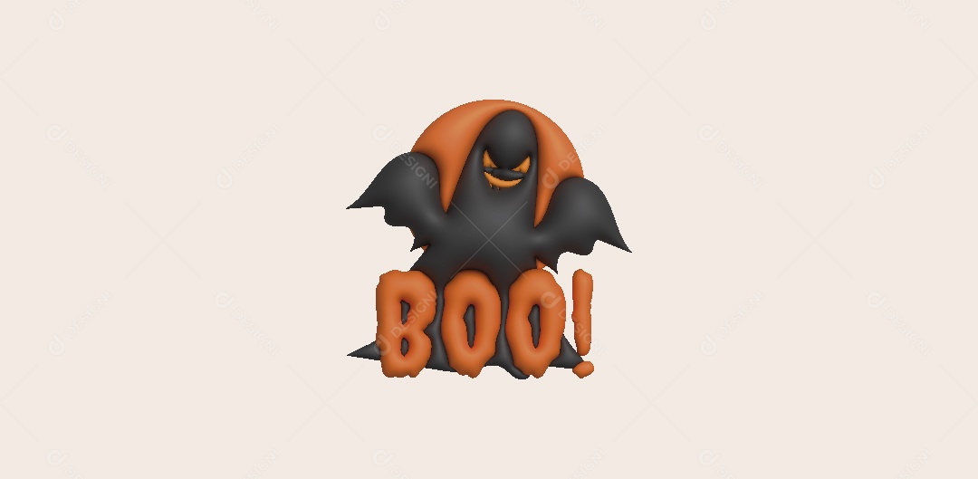 Fantasma do Halloween Ilustração 3D Vetor EPS