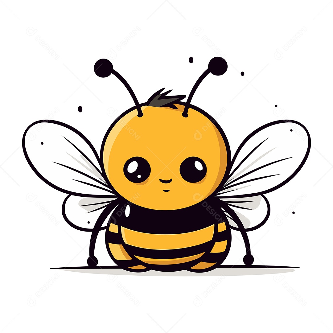 Abelha de Desenho Animado Ilustração Vetor EPS