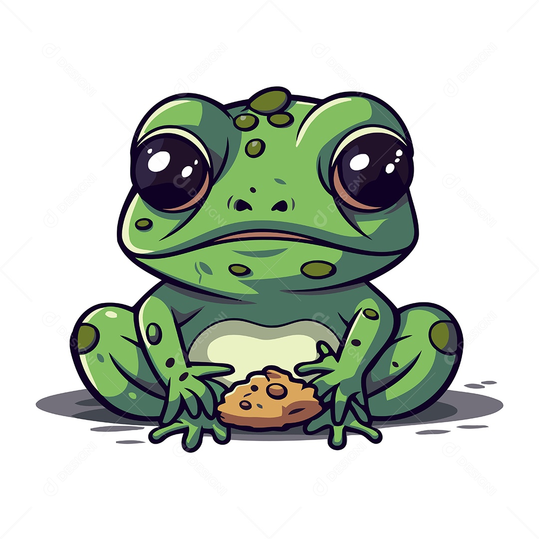 Sapo de Desenho Animado Ilustração Vetor EPS