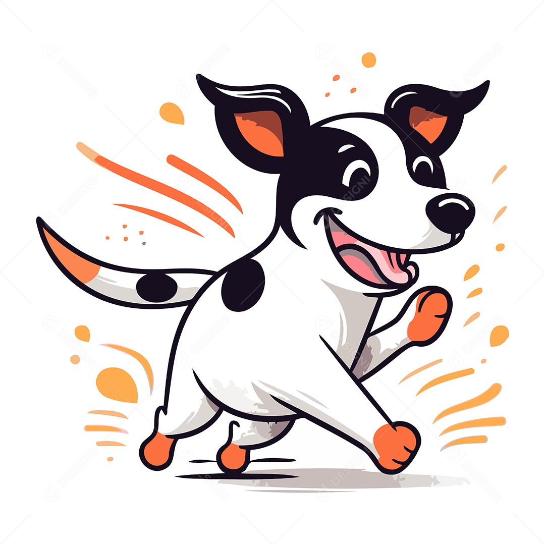 Cachorro Dálmata Fofo Ilustração Vetor EPS