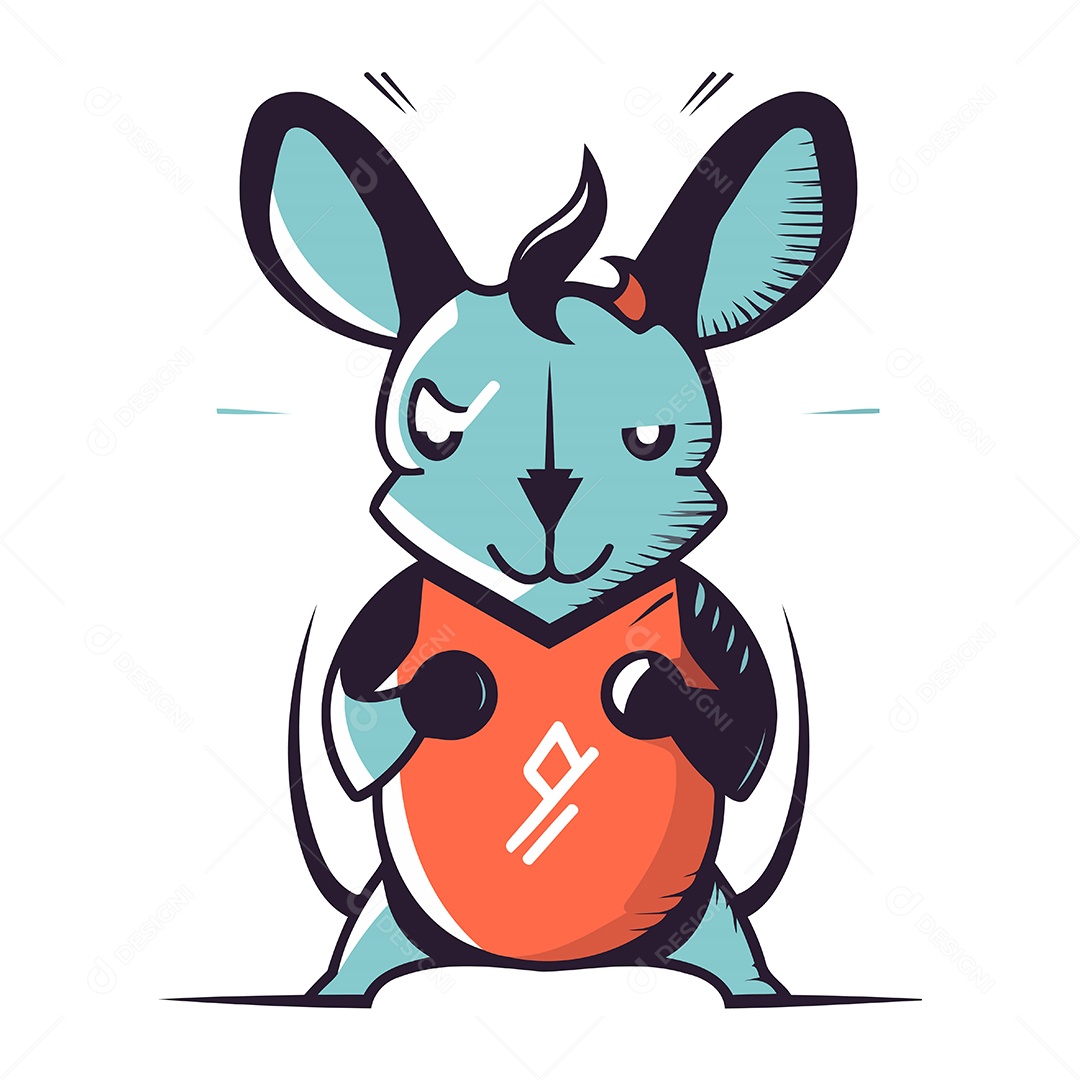 Rato de Desenho Animado Ilustração Vetor EPS