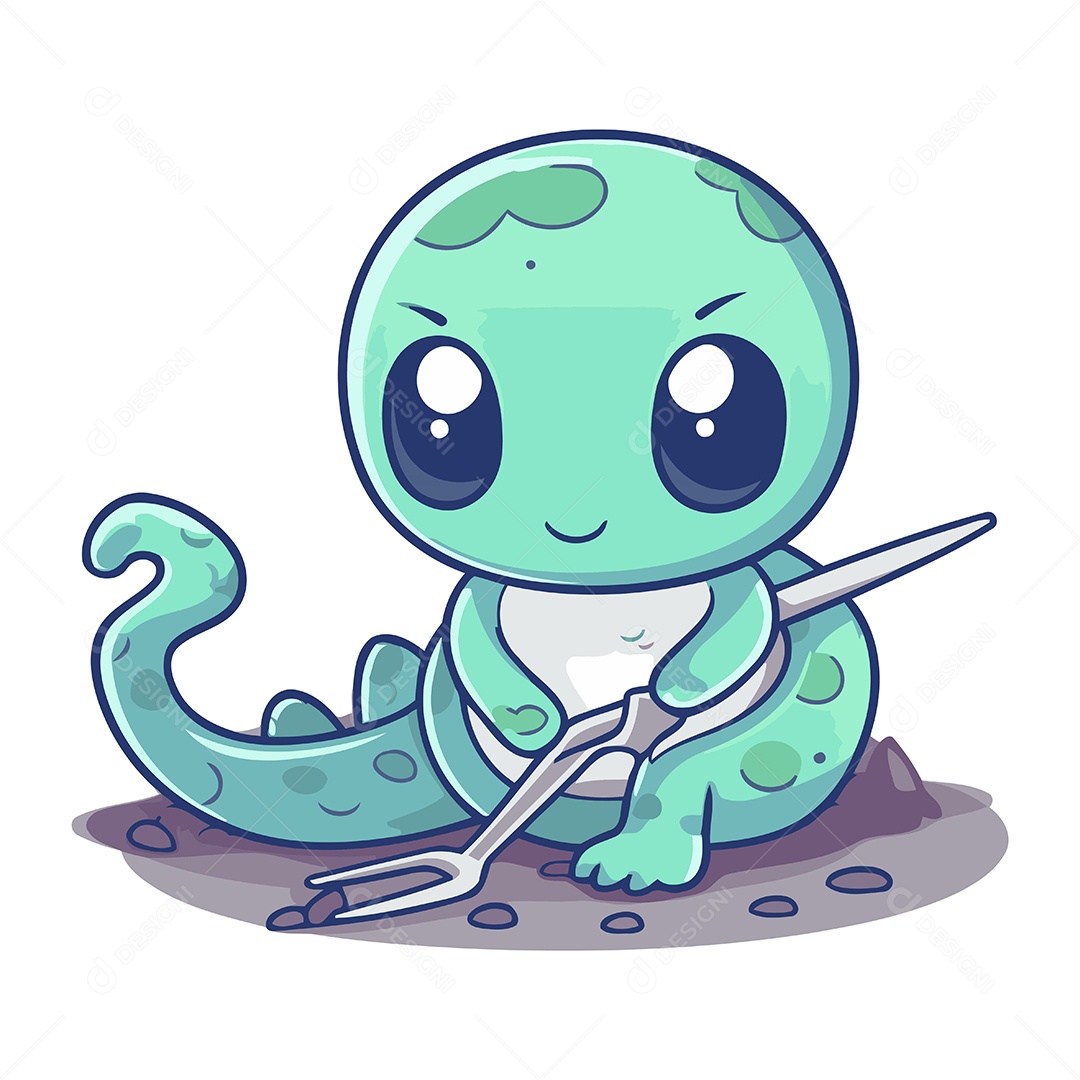 Polvo de Desenho Animado Ilustração Vetor EPS