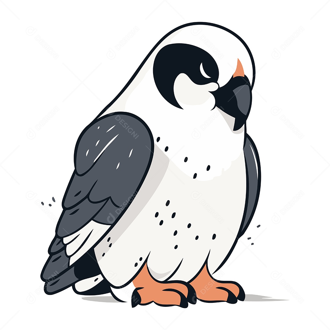 Gavião de Desenho Animado Ilustração Vetor EPS