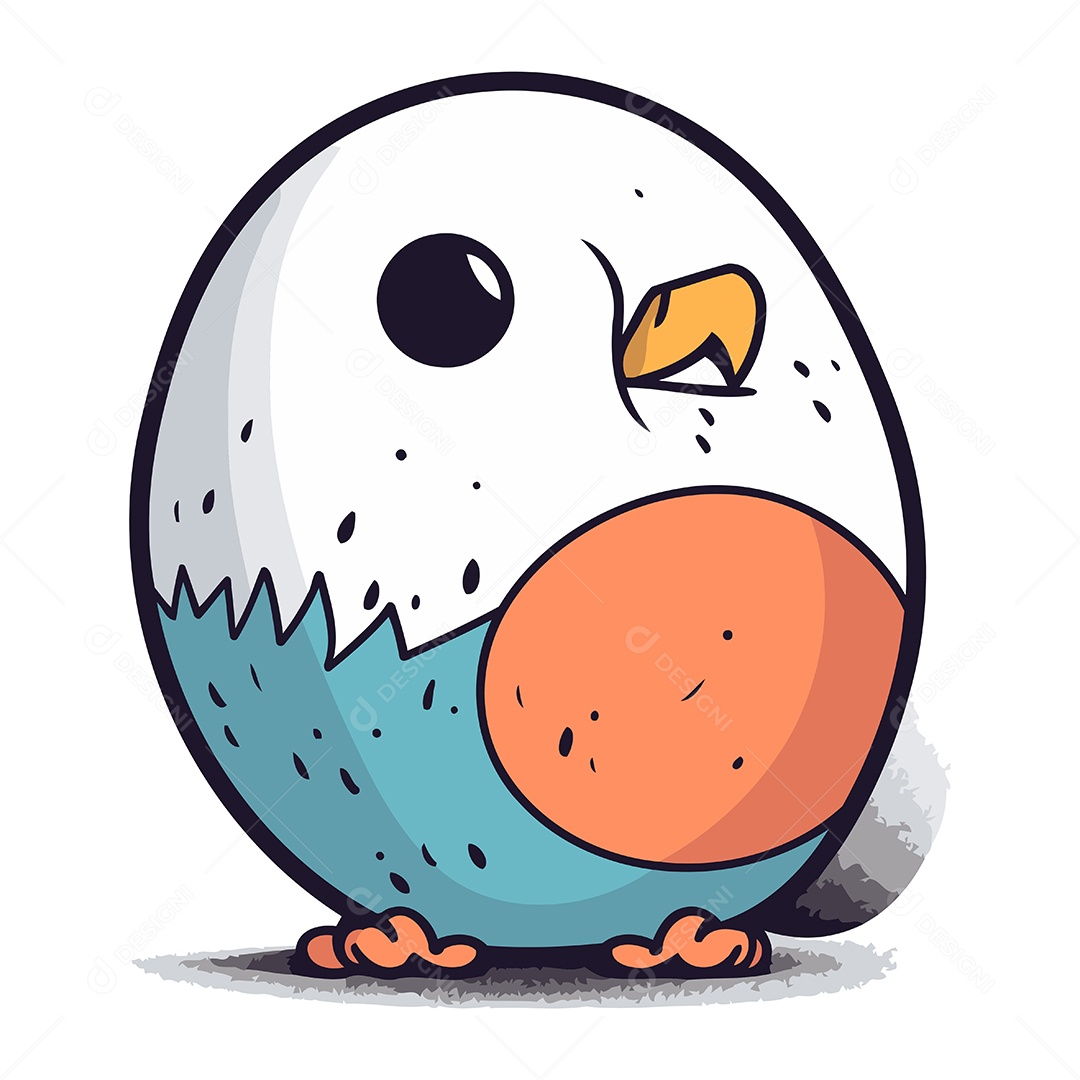 Pinguim de Desenho Animado Ilustração Vetor EPS