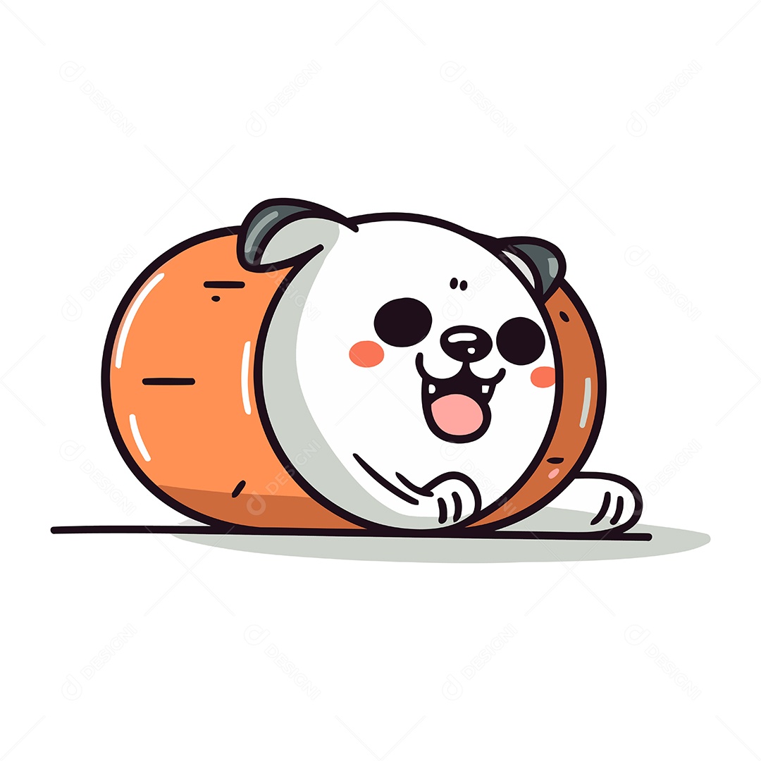 Cachorro de Desenho Animado Ilustração Vetor EPS