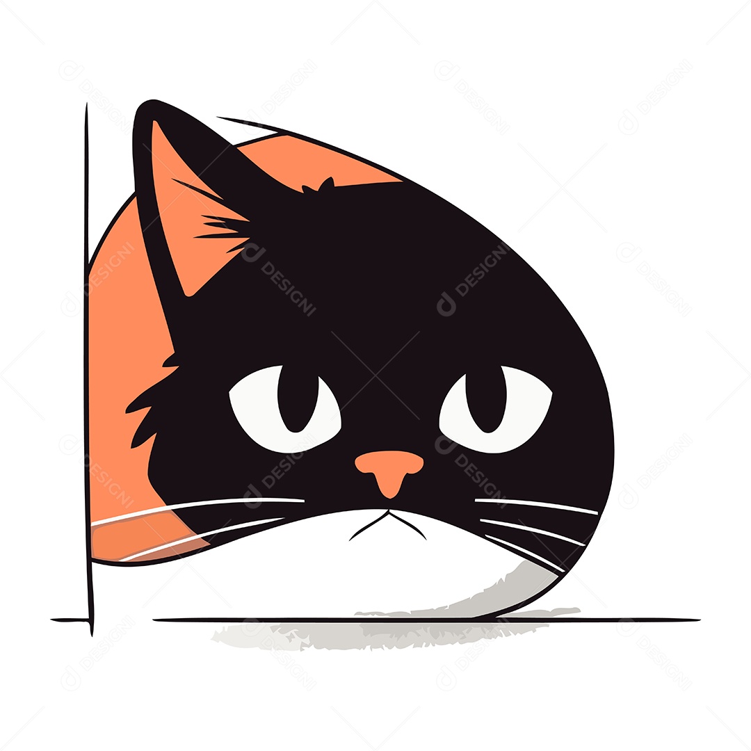 Gato de Desenho Animado Ilustração Vetor EPS