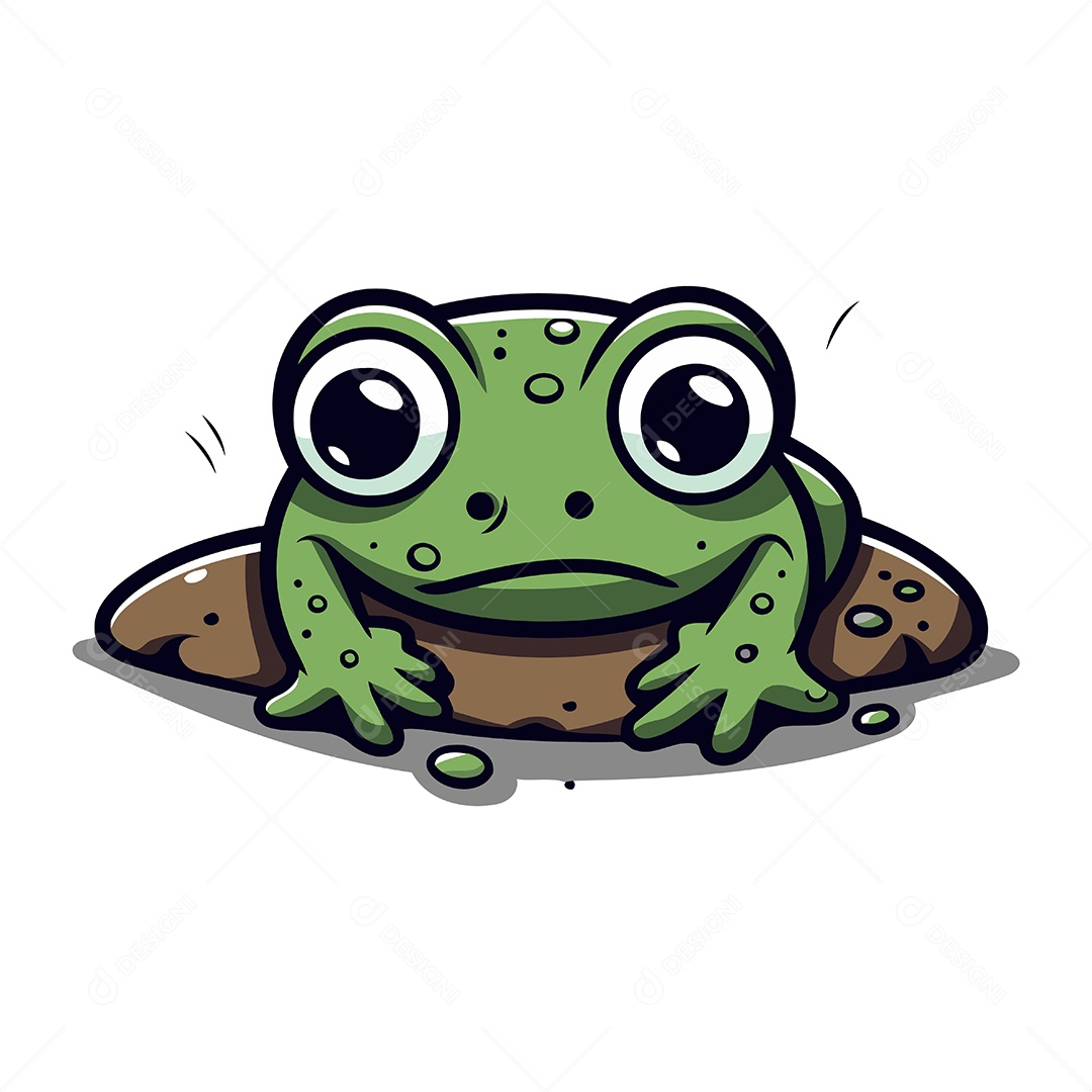 Sapo de Desenho Animado Ilustração Vetor EPS