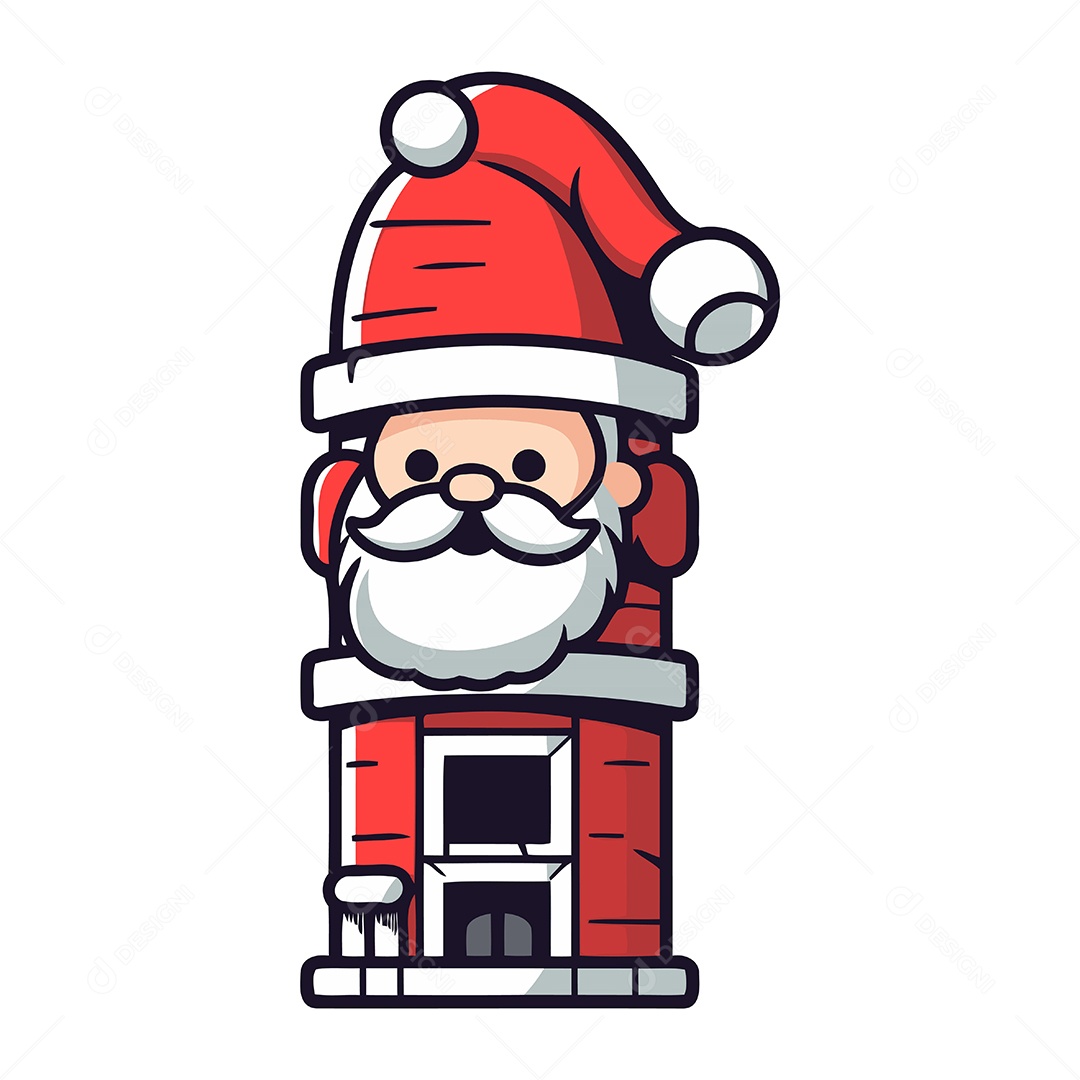 Papai Noel de Desenho Animado Ilustração Vetor EPS