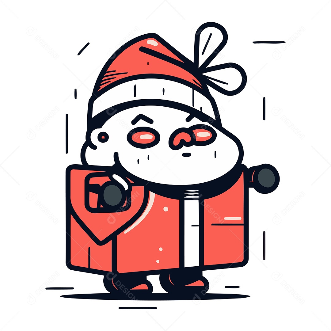 Papai Noel de Desenho Animado Ilustração Vetor EPS