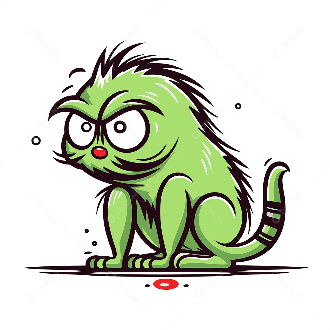 Monstro de Desenho Animado Ilustração Vetor EPS