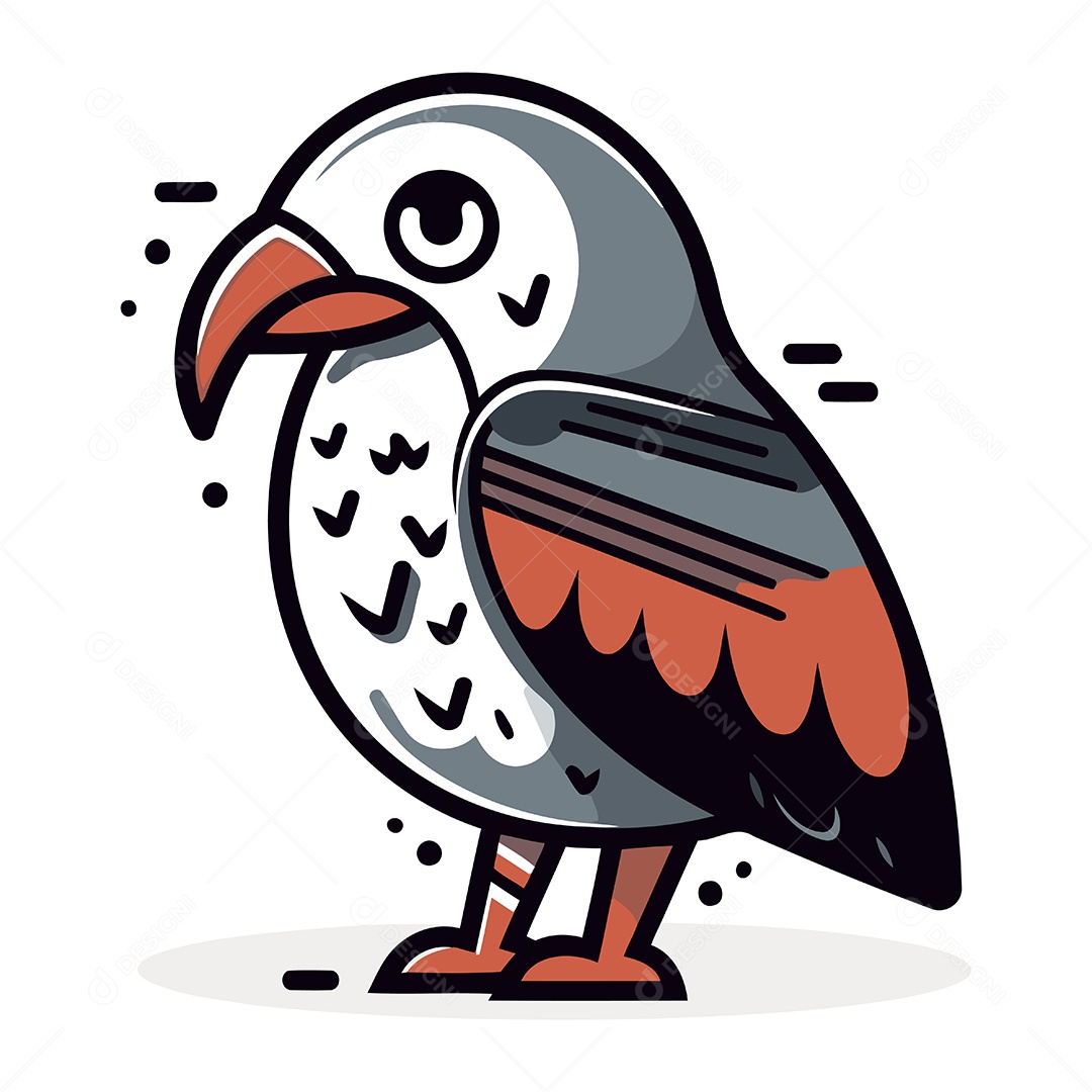 Águia de Desenho Animado Ilustração Vetor EPS