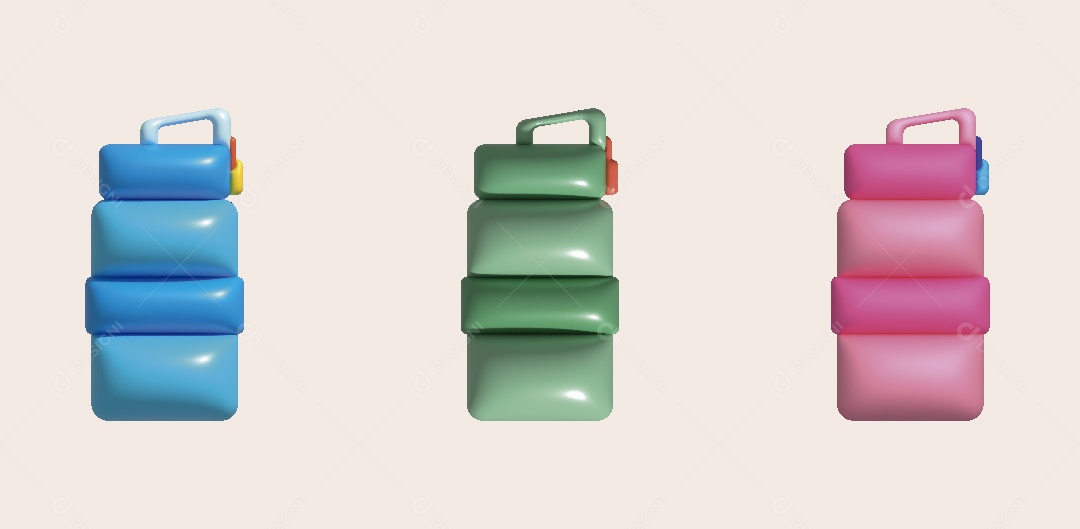 Garrafa Ilustração 3D Vetor EPS