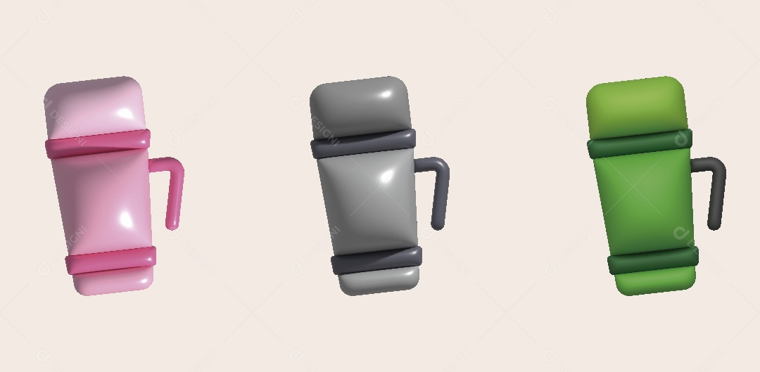 Garrafa Ilustração 3D Vetor EPS