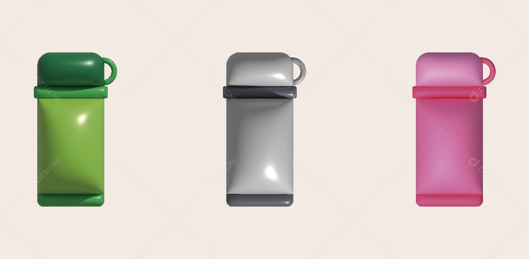 Garrafa Ilustração 3D Vetor EPS