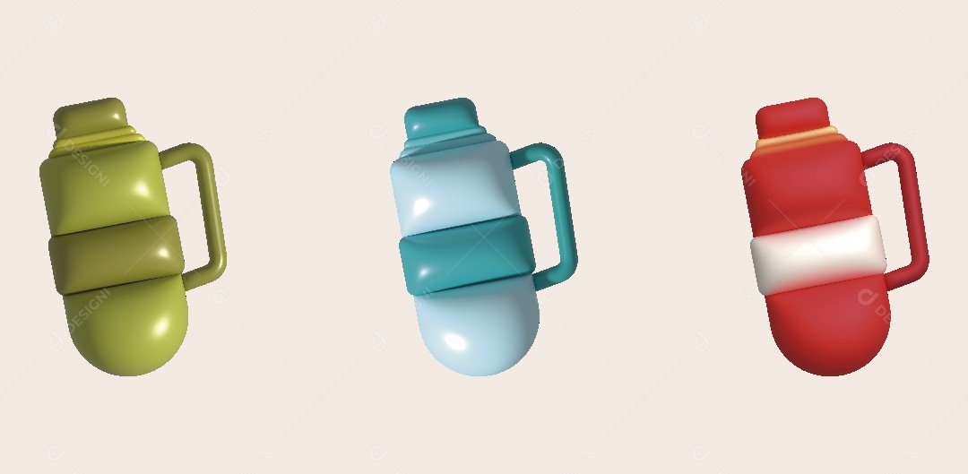 Garrafa Ilustração 3D Vetor EPS