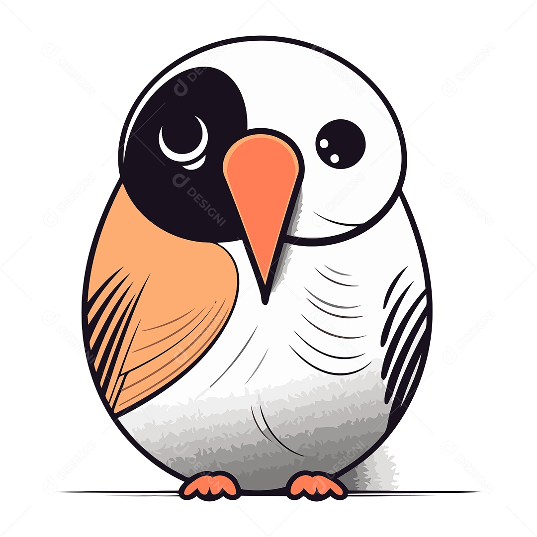 Pinguim de Desenho Animado Ilustração Vetor EPS