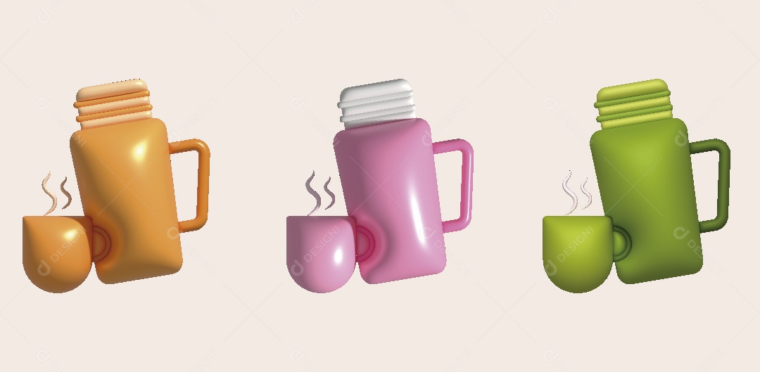 Garrafa Ilustração 3D Vetor EPS